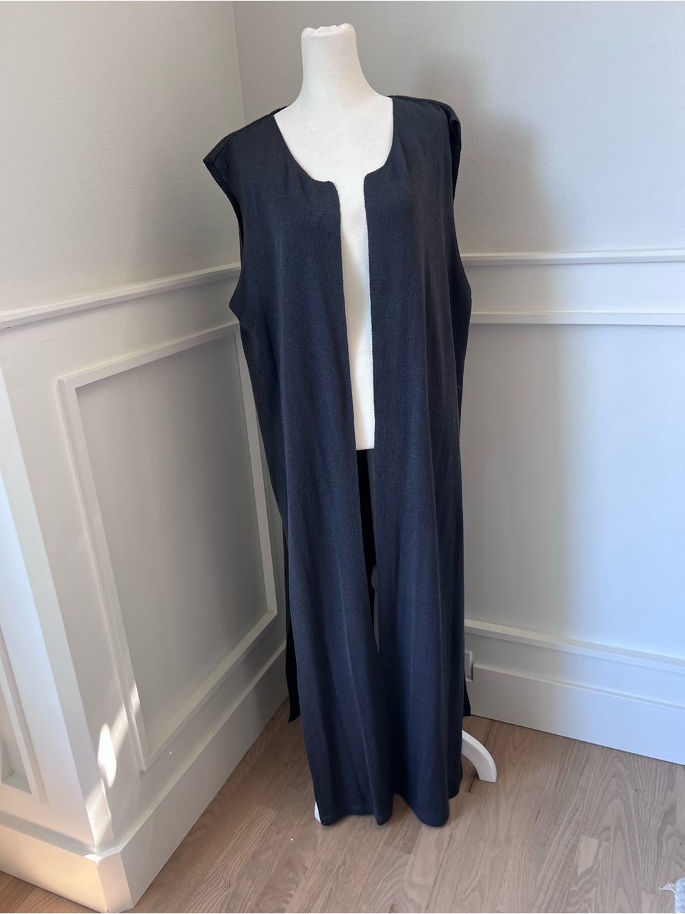 Romi Bis Knit Open Front Cardigan - Navy